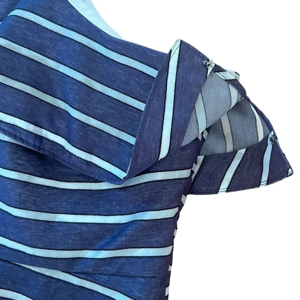 Prose & Poetry Striped One Shoulder Ruffle Mini Dress - Picture 4 of 8